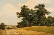 Eugen Ducker Landscape with oaks France oil painting artist
